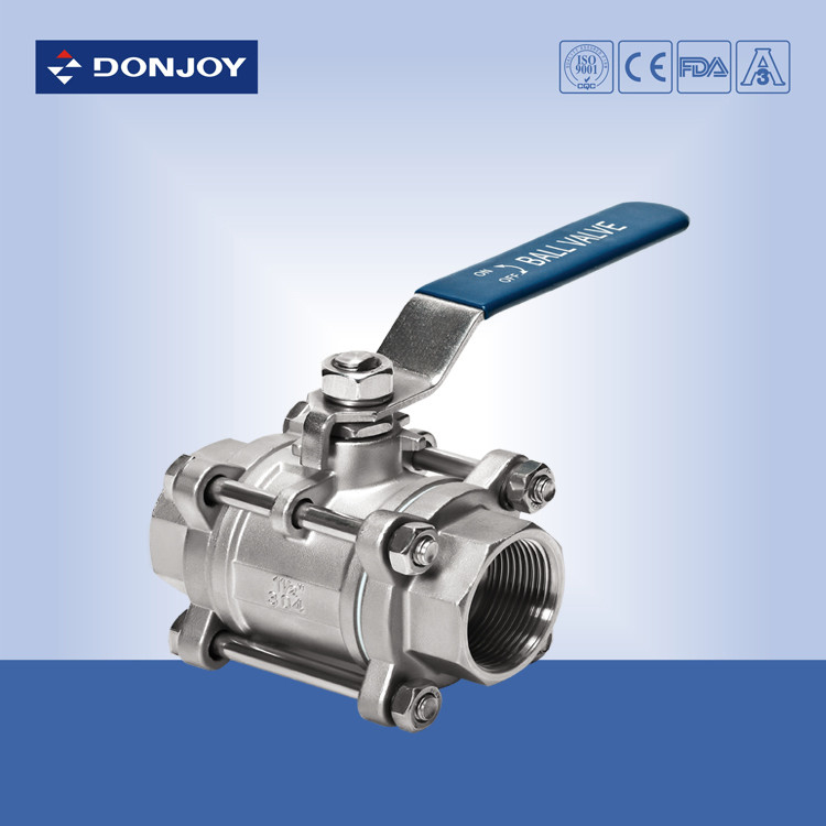 1 inch non-retention full port ball valve met triclamp verbinding en ISO-bevestiging