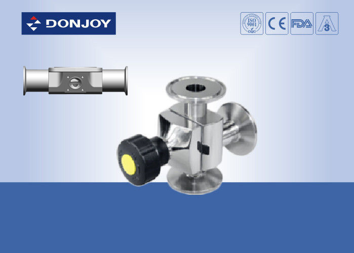 SS316L 1 INCH T-type Drieweg handmatig diafragmaventiel voor phamacy Fluid Control