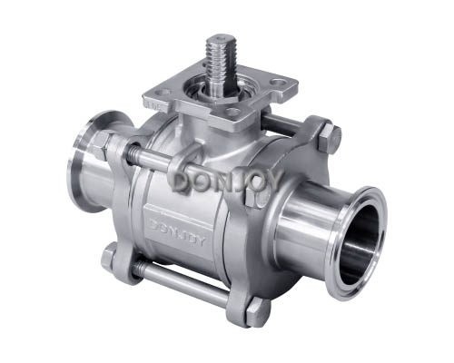 1 inch non-retention full port ball valve met triclamp verbinding en ISO-bevestiging