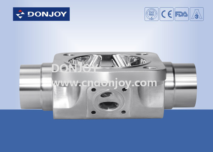 SS316L 1 INCH T-type Drieweg handmatig diafragmaventiel voor phamacy Fluid Control
