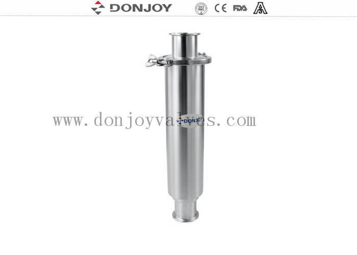 Inline sanitair filter / SS316L rechte strainer met tri-clamp einde