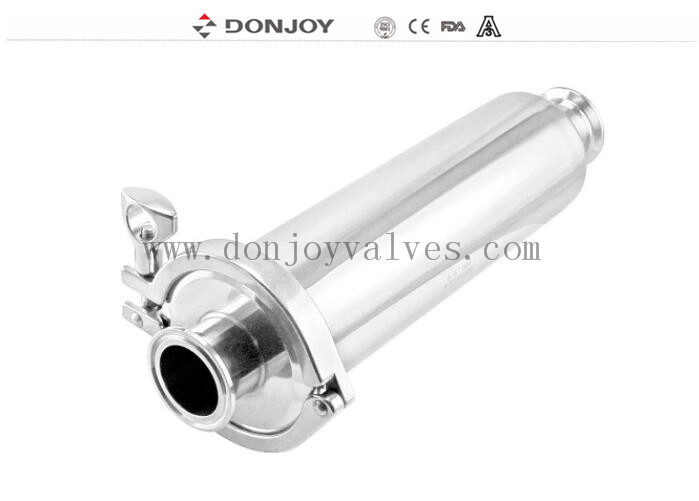 Inline sanitair filter / SS316L rechte strainer met tri-clamp einde