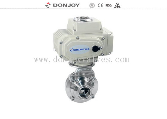 2 INCH 1.4301 butterfly Electric Sanitary Ball Valve with CIP clean function