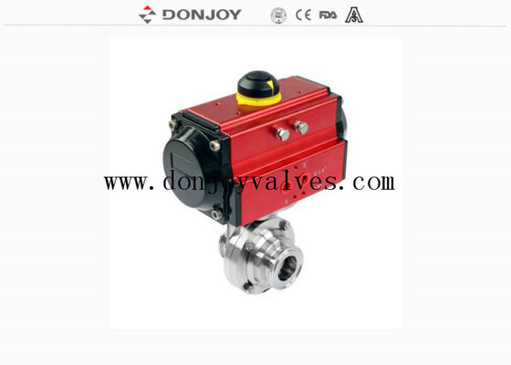 SS304 Sanitary Butterfly Type Ball Valve With CIP Cleaning