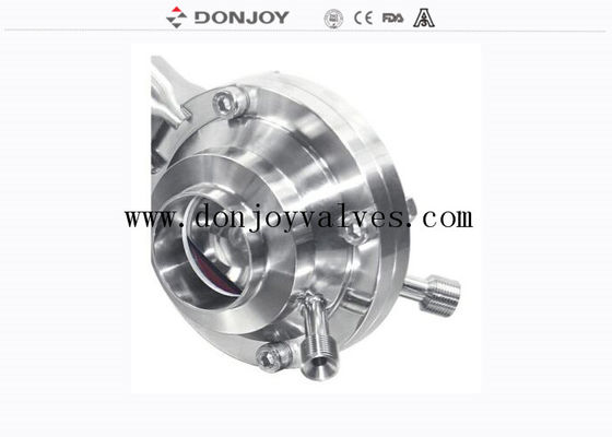 SS304 Sanitary Butterfly Type Ball Valve With CIP Cleaning