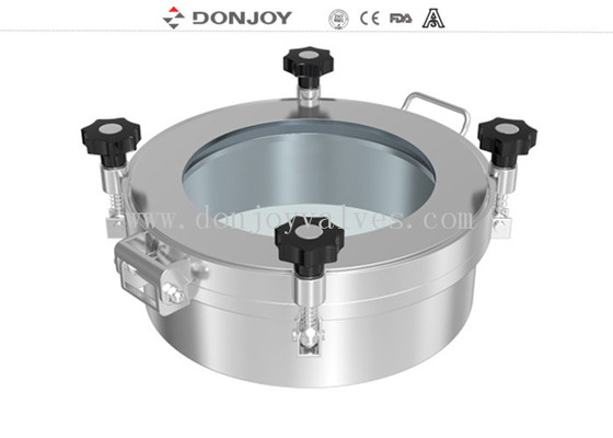SS316L Circular Manhole Covers 450×100mm voor farmaceutische roerbak