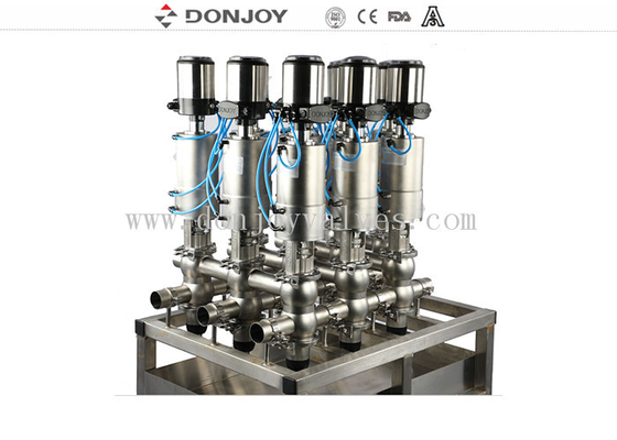 DN40 Hygiënische roestvrij staal mixproof klep met C top